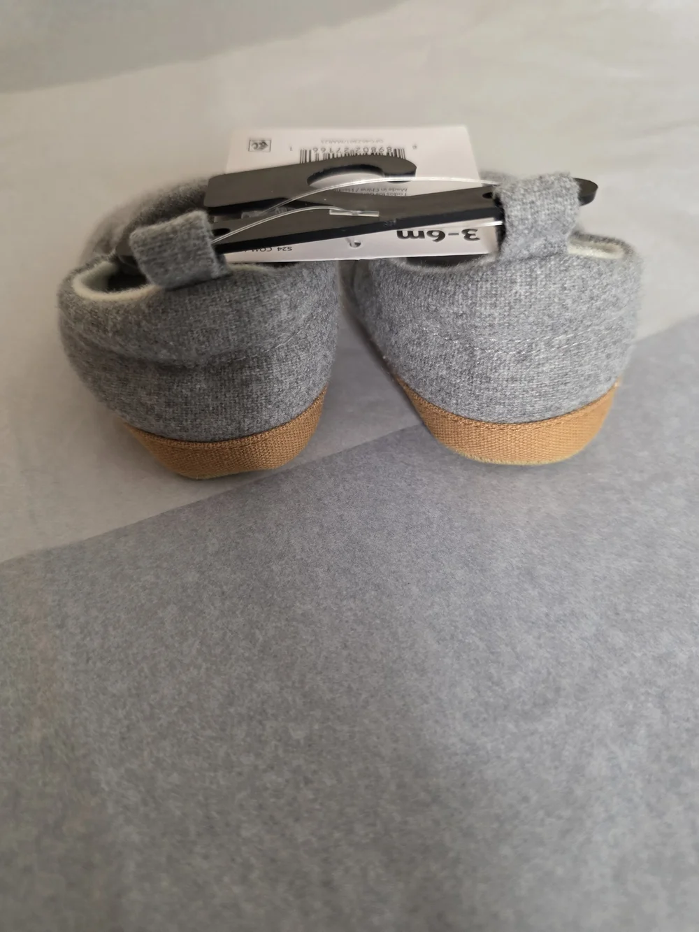 Kids Slip-On Casual Shoes in Gray with Tan Sole
